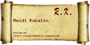 Reidl Katalin névjegykártya